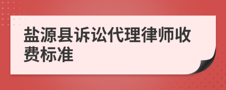 盐源县诉讼代理律师收费标准