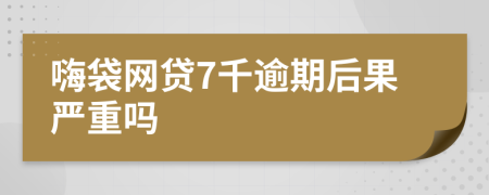 嗨袋网贷7千逾期后果严重吗