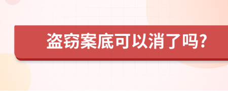 盗窃案底可以消了吗?