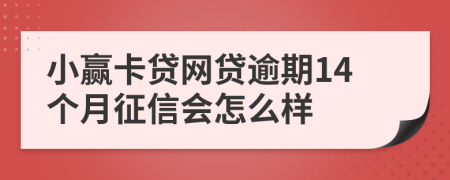 小赢卡贷网贷逾期14个月征信会怎么样