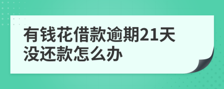 有钱花借款逾期21天没还款怎么办