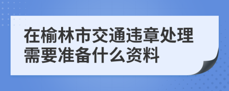 在榆林市交通违章处理需要准备什么资料