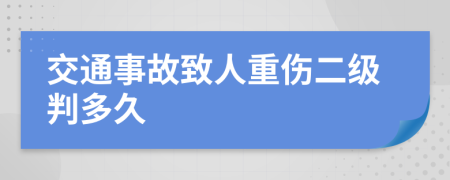 交通事故致人重伤二级判多久