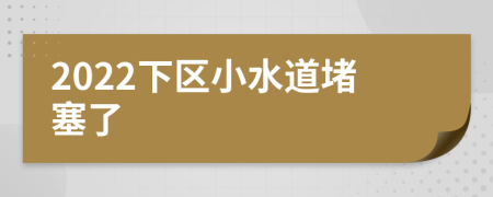 2022下区小水道堵塞了