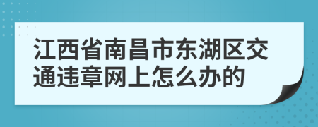 江西省南昌市东湖区交通违章网上怎么办的