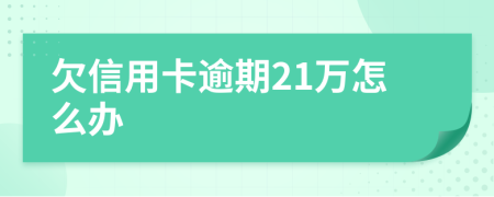 欠信用卡逾期21万怎么办