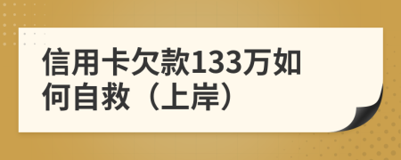 信用卡欠款133万如何自救（上岸）