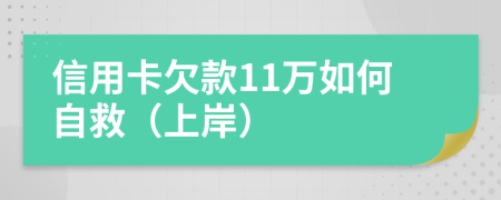 信用卡欠款11万如何自救（上岸）