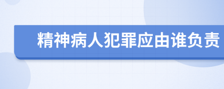 精神病人犯罪应由谁负责