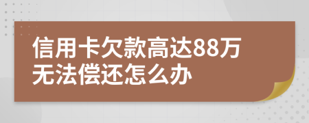 信用卡欠款高达88万无法偿还怎么办