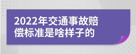 2022年交通事故赔偿标准是啥样子的