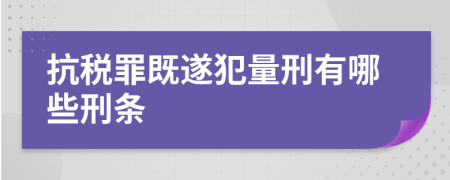 抗税罪既遂犯量刑有哪些刑条