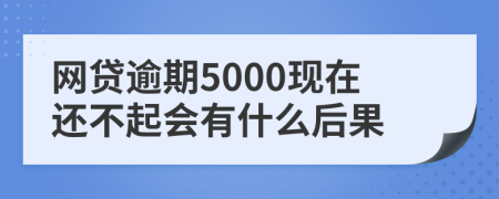 网贷逾期5000现在还不起会有什么后果