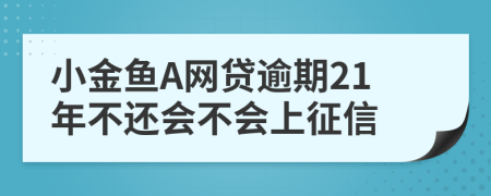 小金鱼A网贷逾期21年不还会不会上征信