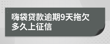 嗨袋贷款逾期9天拖欠多久上征信