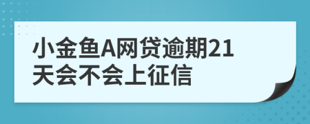 小金鱼A网贷逾期21天会不会上征信