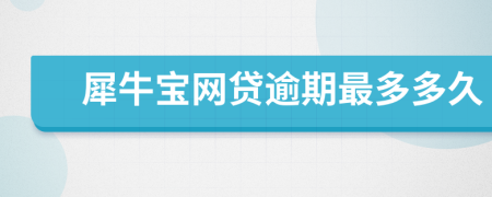 犀牛宝网贷逾期最多多久