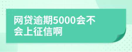 网贷逾期5000会不会上征信啊