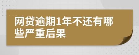 网贷逾期1年不还有哪些严重后果