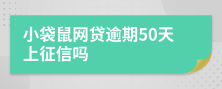 小袋鼠网贷逾期50天上征信吗