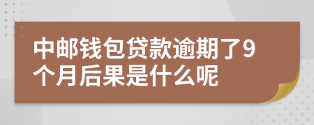 中邮钱包贷款逾期了9个月后果是什么呢