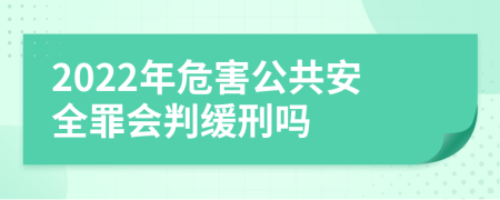 2022年危害公共安全罪会判缓刑吗