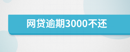 网贷逾期3000不还