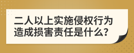 二人以上实施侵权行为造成损害责任是什么？