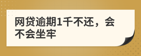 网贷逾期1千不还，会不会坐牢