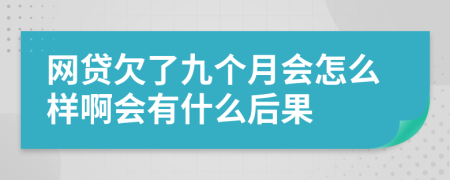 网贷欠了九个月会怎么样啊会有什么后果