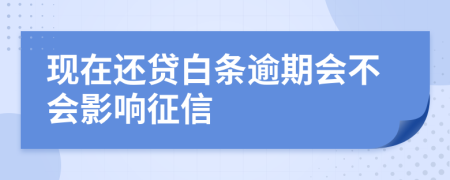 现在还贷白条逾期会不会影响征信