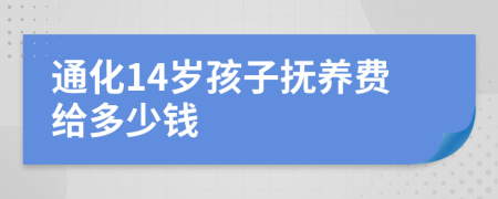 通化14岁孩子抚养费给多少钱