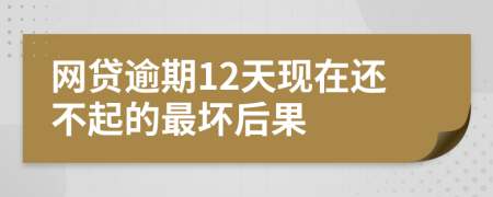 网贷逾期12天现在还不起的最坏后果