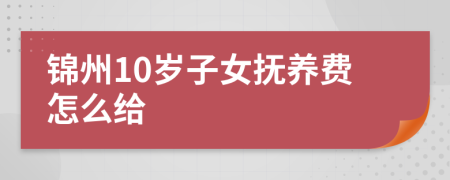 锦州10岁子女抚养费怎么给