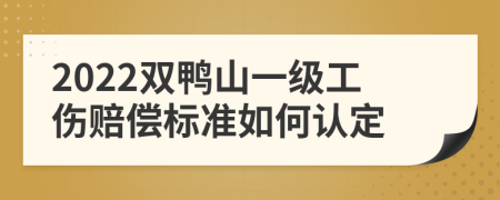 2022双鸭山一级工伤赔偿标准如何认定