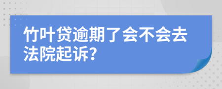 竹叶贷逾期了会不会去法院起诉？