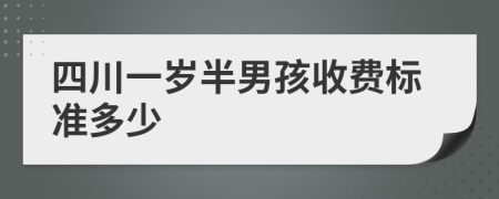 四川一岁半男孩收费标准多少