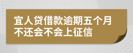 宜人贷借款逾期五个月不还会不会上征信