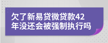 欠了新易贷微贷款42年没还会被强制执行吗