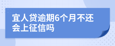 宜人贷逾期6个月不还会上征信吗