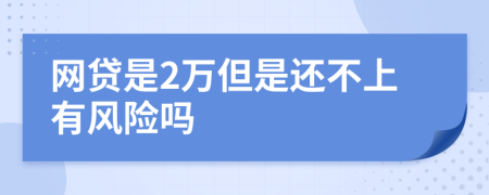 网贷是2万但是还不上有风险吗