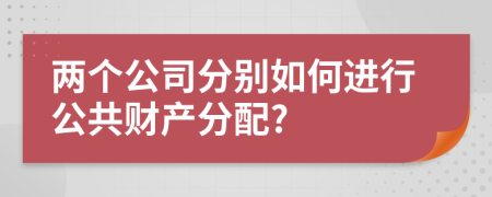 两个公司分别如何进行公共财产分配?