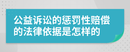 公益诉讼的惩罚性赔偿的法律依据是怎样的