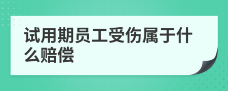 试用期员工受伤属于什么赔偿