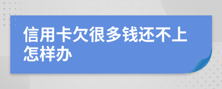 信用卡欠很多钱还不上怎样办