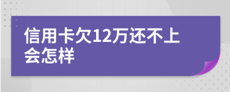 信用卡欠12万还不上会怎样