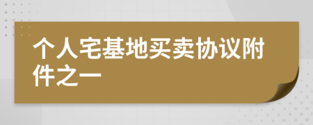 个人宅基地买卖协议附件之一