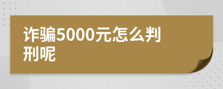 诈骗5000元怎么判刑呢