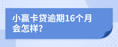 小赢卡贷逾期16个月会怎样？