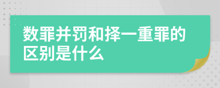 数罪并罚和择一重罪的区别是什么